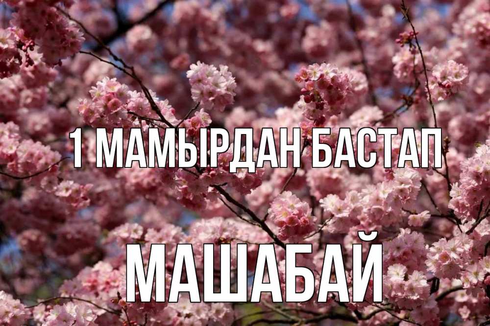Күн сайын ашық хат с именем, МАШАБАЙ 1 мамырдан бастап С 1 мая Онлайн тегін жүктеп алу тілектері бар керемет карта 