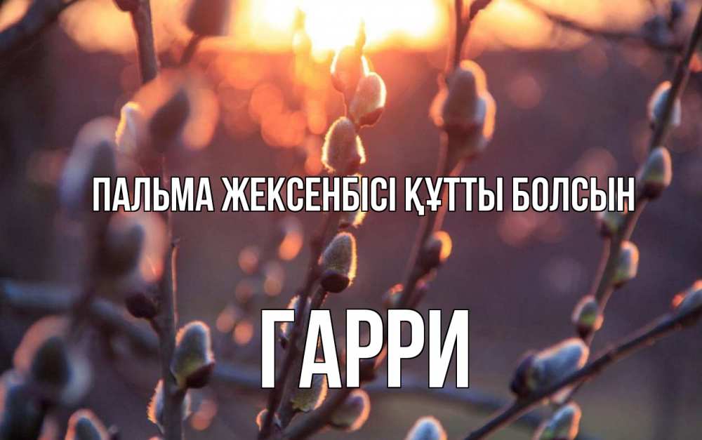 Күн сайын ашық хат с именем, Гарри Пальма жексенбісі құтты болсын верба Онлайн тегін жүктеп алу тілектері бар керемет карта 