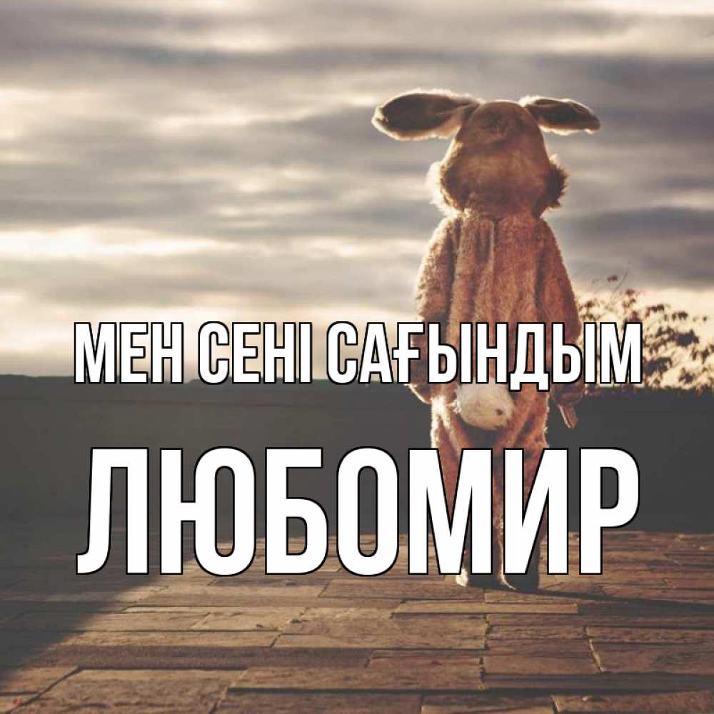 Күн сайын ашық хат с именем, Любомир Мен сені сағындым даже в костюме зайца Онлайн тегін жүктеп алу тілектері бар керемет карта 