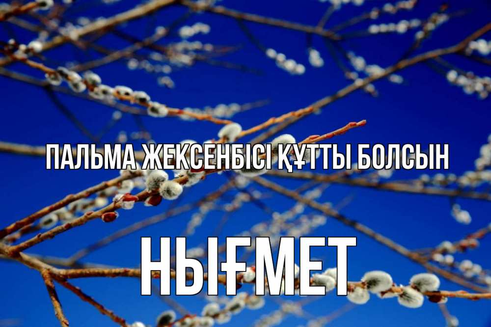Күн сайын ашық хат с именем, НЫҒМЕТ Пальма жексенбісі құтты болсын верба Онлайн тегін жүктеп алу тілектері бар керемет карта 