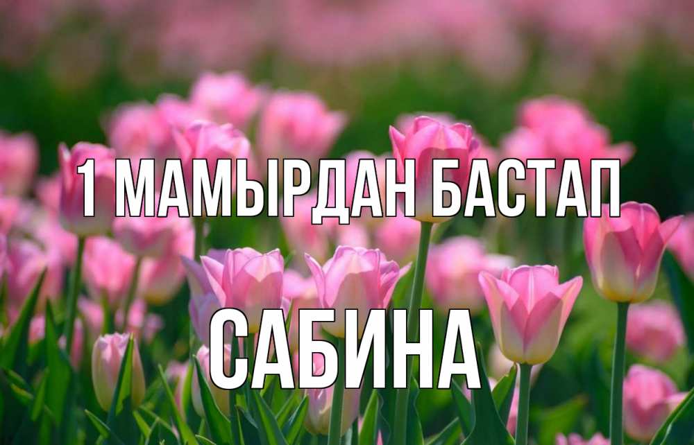 Күн сайын ашық хат с именем, Сабина 1 мамырдан бастап С 1 мая Онлайн тегін жүктеп алу тілектері бар керемет карта 