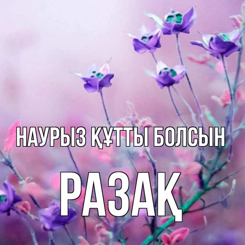 Күн сайын ашық хат с именем, РАЗАҚ Наурыз құтты болсын наурыз  2 Онлайн тегін жүктеп алу тілектері бар керемет карта 