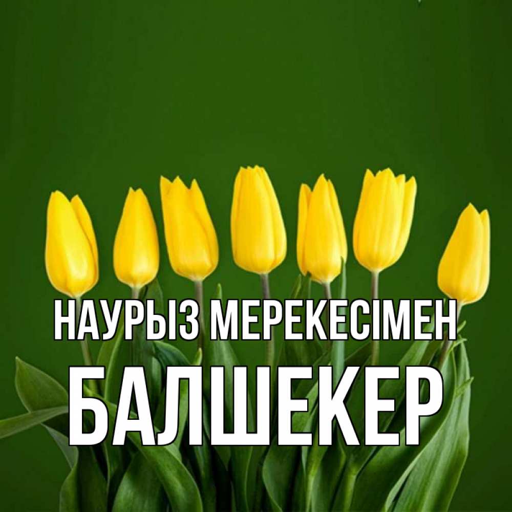 Күн сайын ашық хат с именем, БАЛШЕКЕР Наурыз мерекесімен желтого цвета 3 Онлайн тегін жүктеп алу тілектері бар керемет карта 