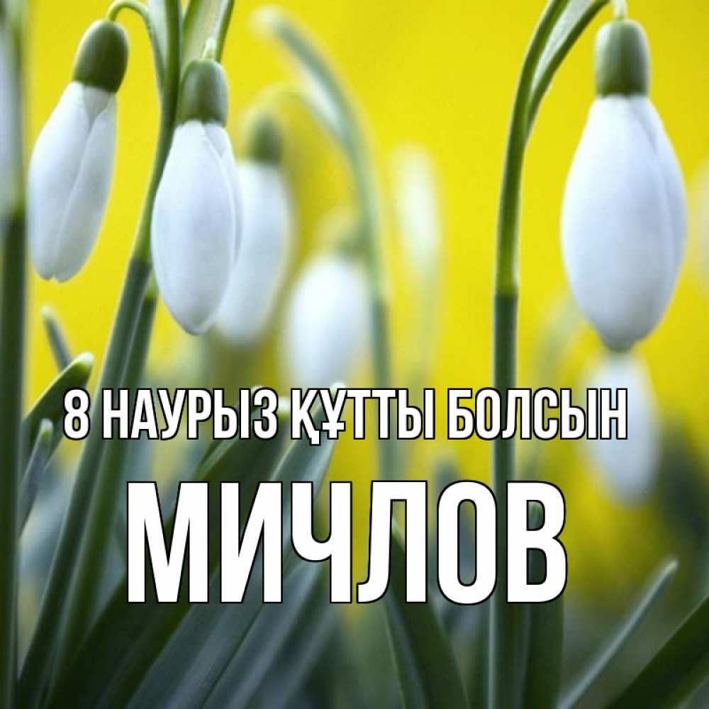 Күн сайын ашық хат с именем, Мичлов 8 наурыз құтты болсын весенние цветы Онлайн тегін жүктеп алу тілектері бар керемет карта 