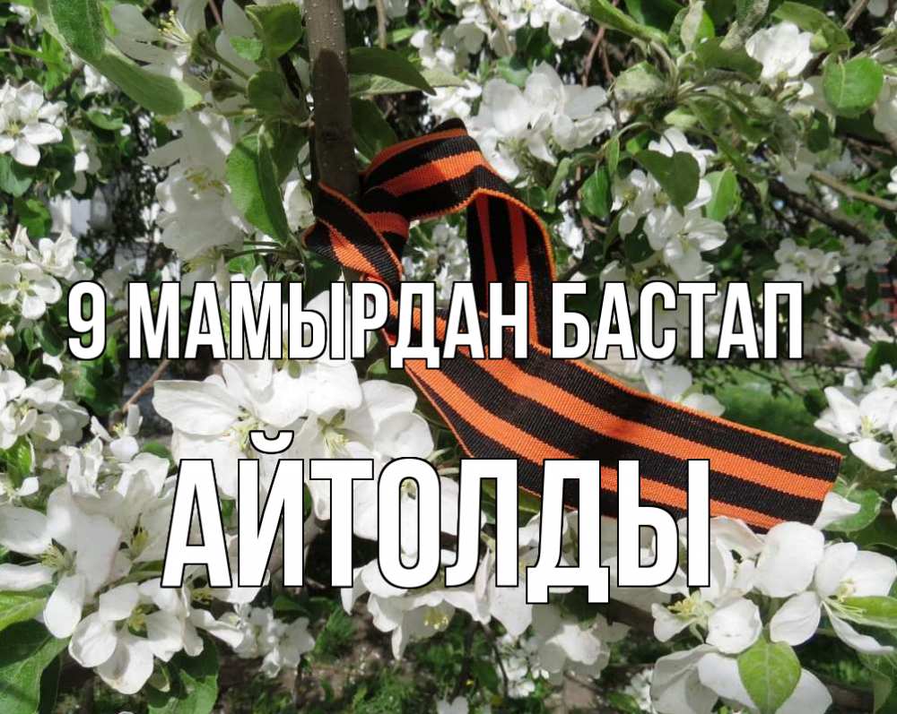 Күн сайын ашық хат с именем, АЙТОЛДЫ 9 мамырдан бастап 9 мая Онлайн тегін жүктеп алу тілектері бар керемет карта 