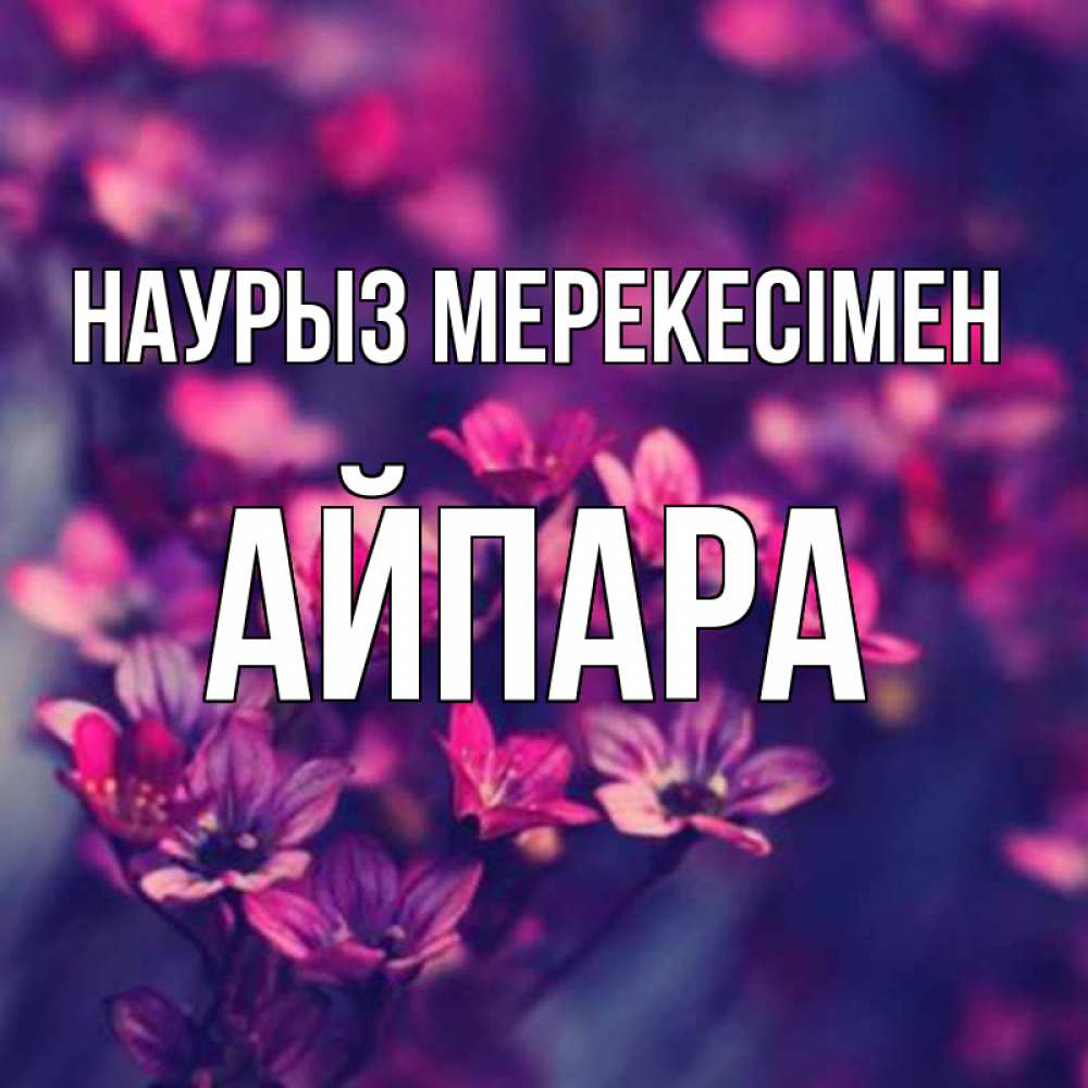 Күн сайын ашық хат с именем, АЙПАРА Наурыз мерекесімен небольшие цветы 1 Онлайн тегін жүктеп алу тілектері бар керемет карта 