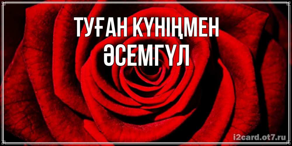 Күн сайын ашық хат с именем, ӘСЕМГҮЛ Туған күніңмен алая роза Онлайн тегін жүктеп алу тілектері бар керемет карта 