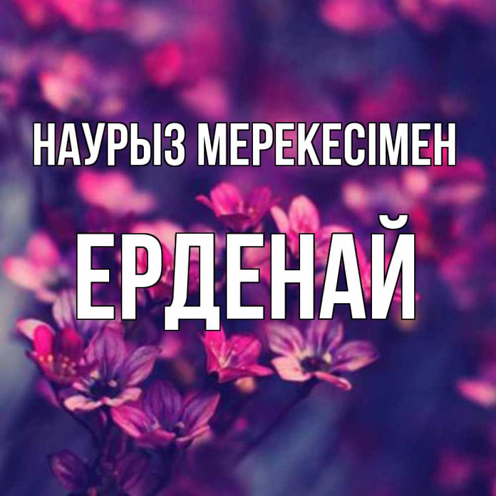Күн сайын ашық хат с именем, Ерденай Наурыз мерекесімен небольшие цветы 1 Онлайн тегін жүктеп алу тілектері бар керемет карта 