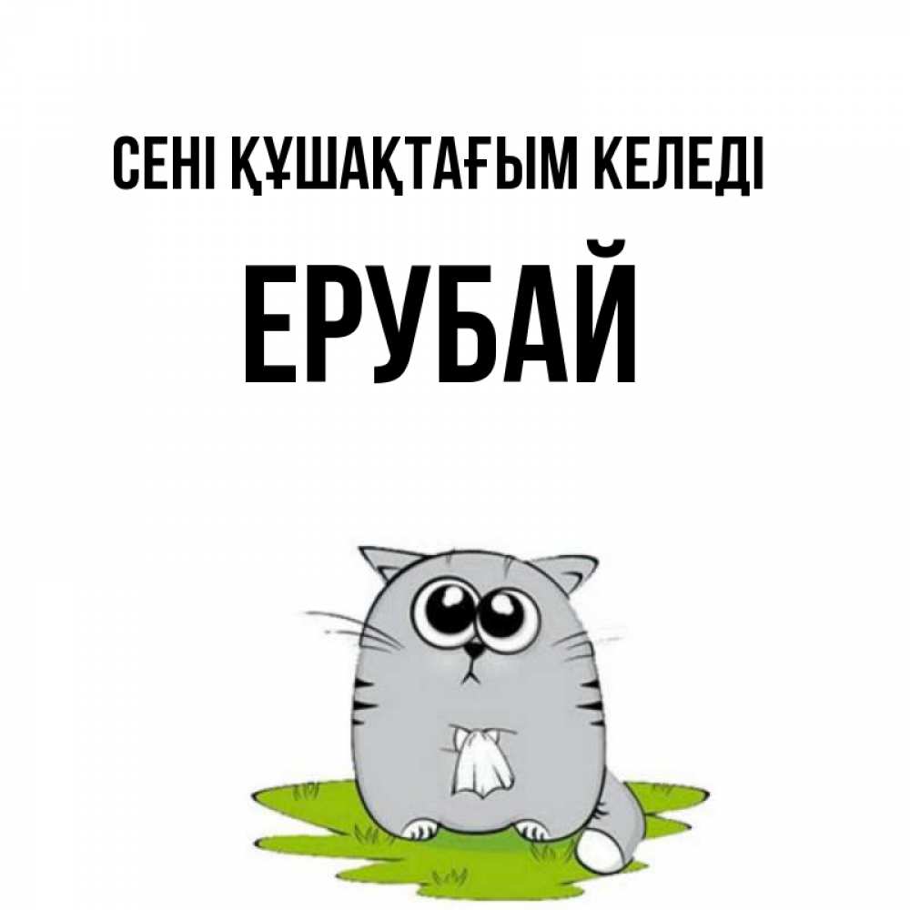 Күн сайын ашық хат с именем, Ерубай сені құшақтағым келеді котик теребит платочек сидя на травке Онлайн тегін жүктеп алу тілектері бар керемет карта 