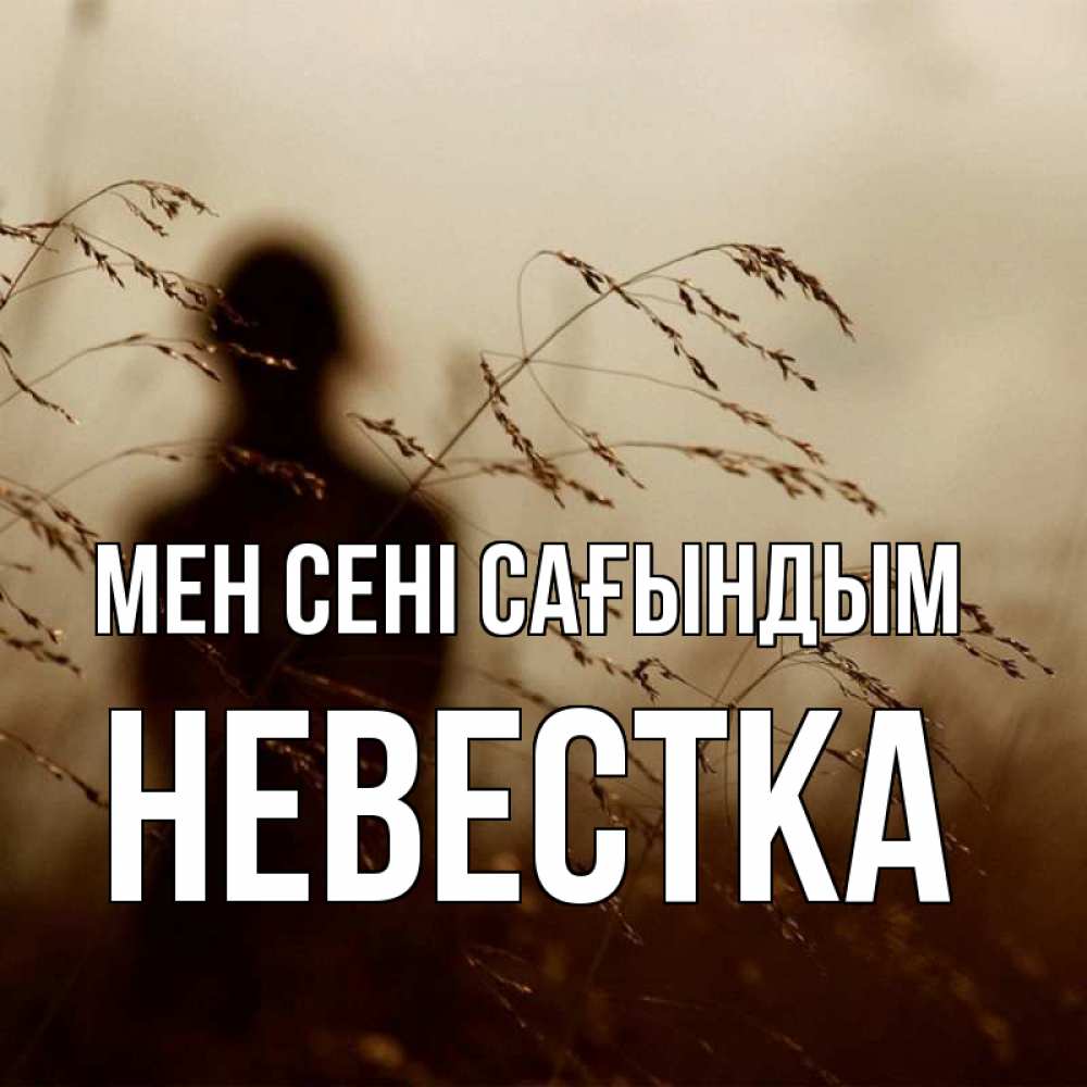 Күн сайын ашық хат с именем, Невестка Мен сені сағындым силуэт девушки Онлайн тегін жүктеп алу тілектері бар керемет карта 