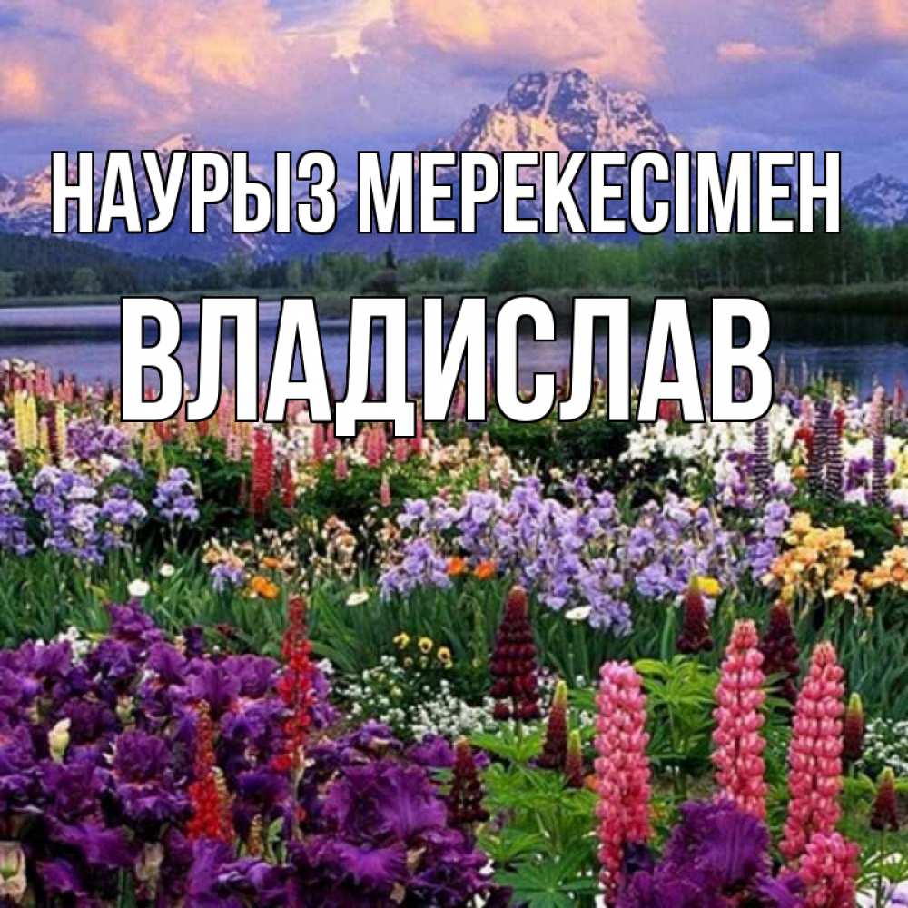 Күн сайын ашық хат с именем, Владислав Наурыз мерекесімен праздник весны наурыз Онлайн тегін жүктеп алу тілектері бар керемет карта 