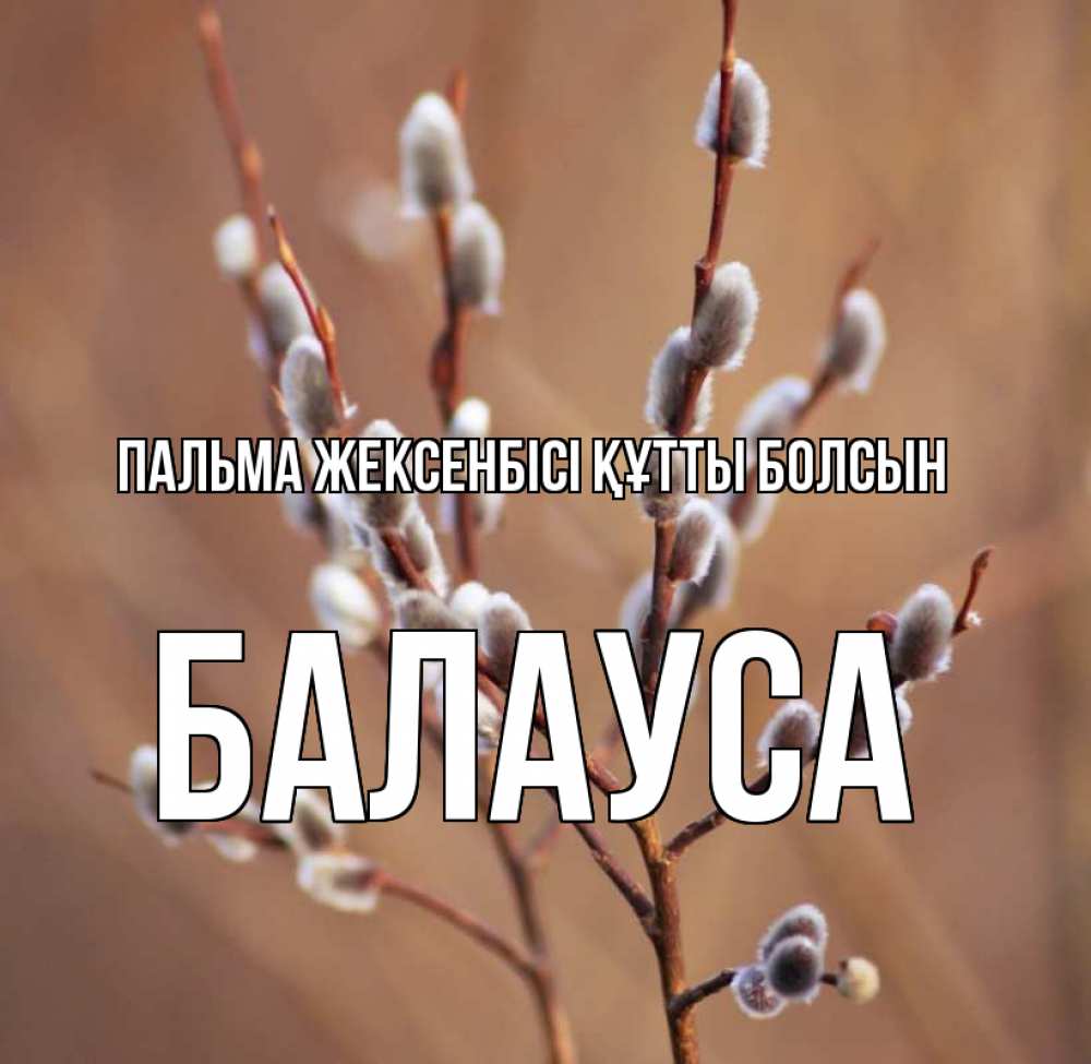 Күн сайын ашық хат с именем, БАЛАУСА Пальма жексенбісі құтты болсын верба Онлайн тегін жүктеп алу тілектері бар керемет карта 