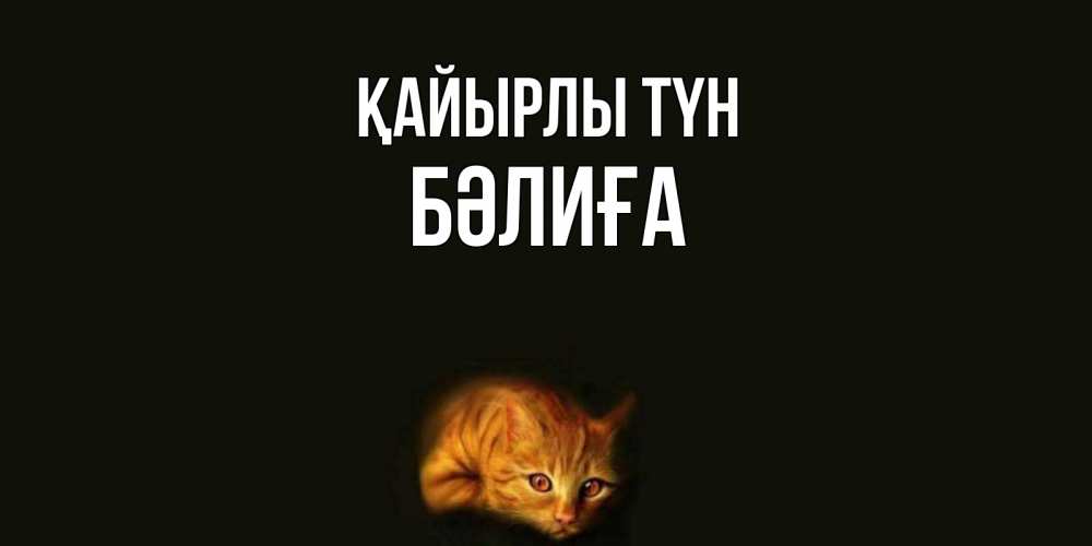 Күн сайын ашық хат с именем, БӘЛИҒА Қайырлы түн кот Онлайн тегін жүктеп алу тілектері бар керемет карта 