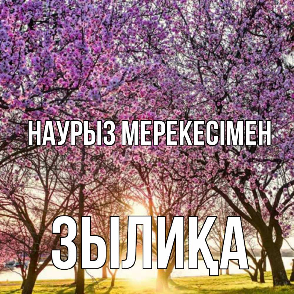Күн сайын ашық хат с именем, ЗЫЛИҚА Наурыз мерекесімен праздник весны наурыз Онлайн тегін жүктеп алу тілектері бар керемет карта 