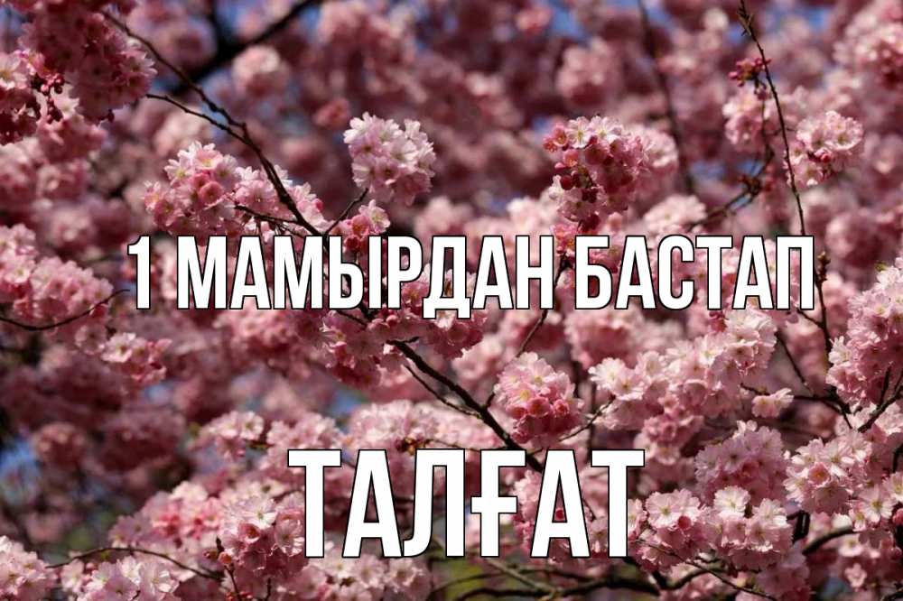 Күн сайын ашық хат с именем, ТАЛҒАТ 1 мамырдан бастап С 1 мая Онлайн тегін жүктеп алу тілектері бар керемет карта 