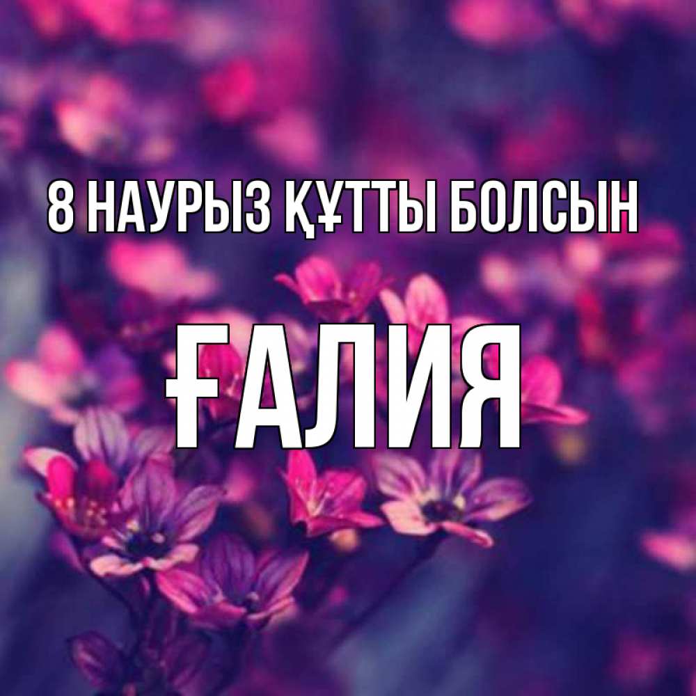 Күн сайын ашық хат с именем, ҒАЛИЯ 8 наурыз құтты болсын небольшие цветы 1 Онлайн тегін жүктеп алу тілектері бар керемет карта 