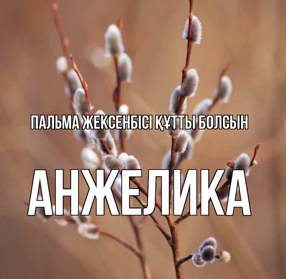Күн сайын ашық хат с именем, Анжелика Пальма жексенбісі құтты болсын верба Онлайн тегін жүктеп алу тілектері бар керемет карта 