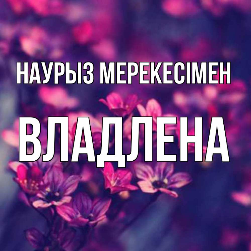 Күн сайын ашық хат с именем, Владлена Наурыз мерекесімен небольшие цветы 1 Онлайн тегін жүктеп алу тілектері бар керемет карта 