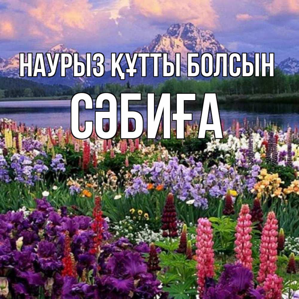 Күн сайын ашық хат с именем, СӘБИҒА Наурыз құтты болсын наурыз Онлайн тегін жүктеп алу тілектері бар керемет карта 