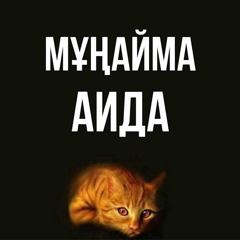 Күн сайын ашық хат с именем, АИДА Мұңайма лежащий кот в темноте Онлайн тегін жүктеп алу тілектері бар керемет карта 