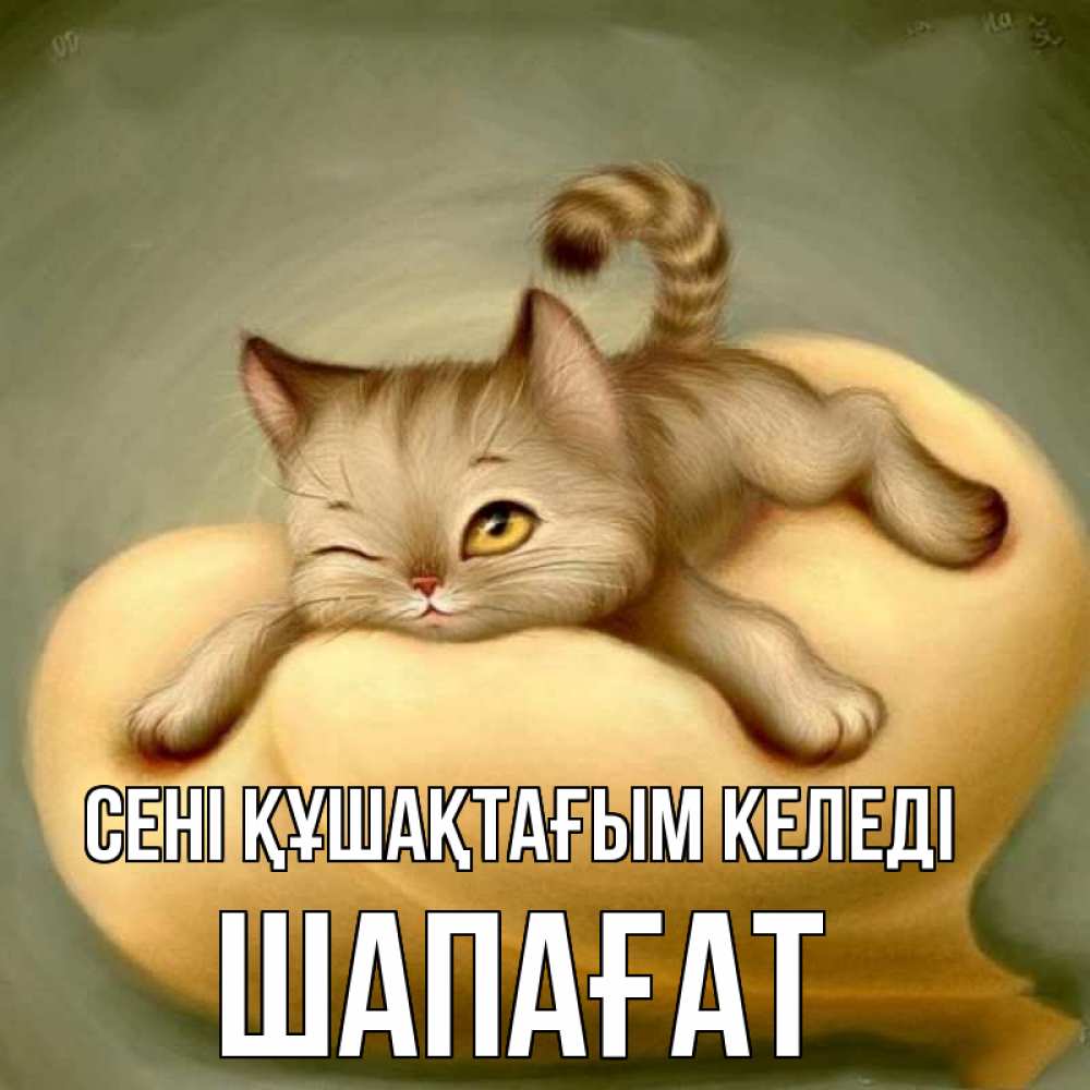 Күн сайын ашық хат с именем, ШАПАҒАТ сені құшақтағым келеді кошечка Онлайн тегін жүктеп алу тілектері бар керемет карта 