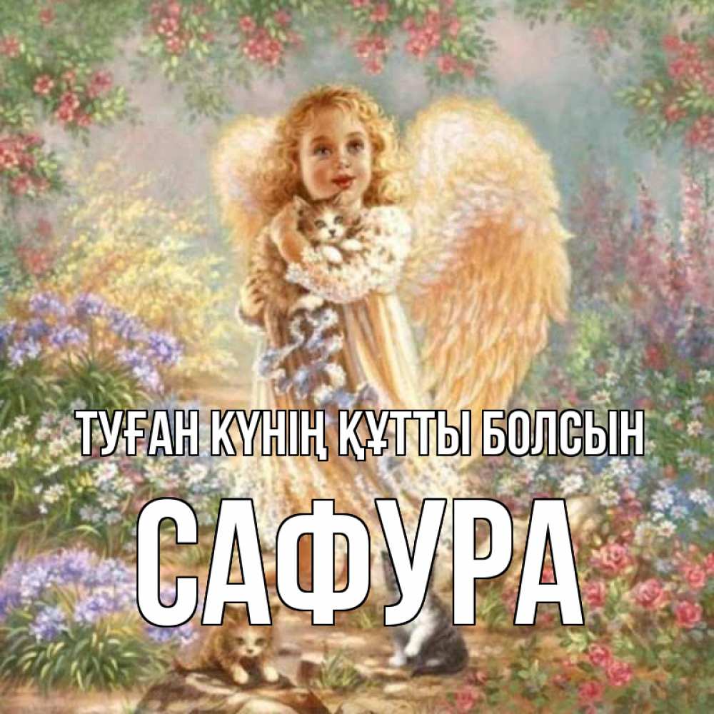 Күн сайын ашық хат с именем, САФУРА Туған күнің құтты болсын держит котенка Онлайн тегін жүктеп алу тілектері бар керемет карта 
