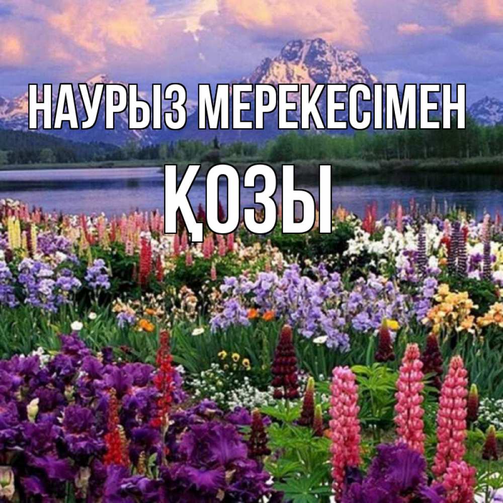 Күн сайын ашық хат с именем, Қозы Наурыз мерекесімен праздник весны наурыз Онлайн тегін жүктеп алу тілектері бар керемет карта 
