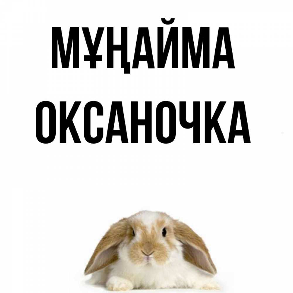 Күн сайын ашық хат с именем, Оксаночка Мұңайма коричнево белый заяц с большими ушками Онлайн тегін жүктеп алу тілектері бар керемет карта 