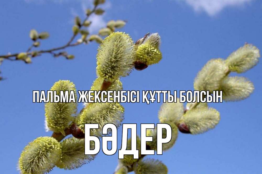 Күн сайын ашық хат с именем, БӘДЕР Пальма жексенбісі құтты болсын верба Онлайн тегін жүктеп алу тілектері бар керемет карта 