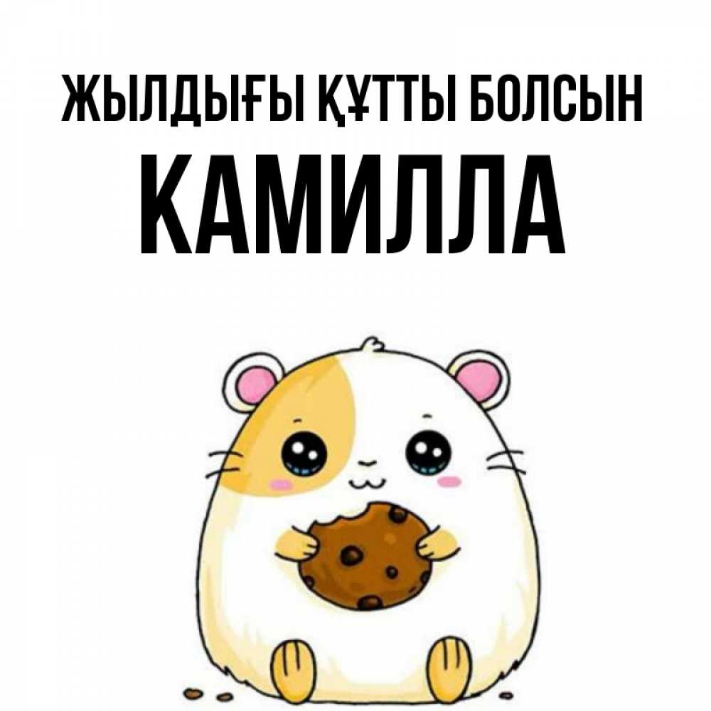 Күн сайын ашық хат с именем, Камилла Жылдығы құтты болсын с днюхой Онлайн тегін жүктеп алу тілектері бар керемет карта 