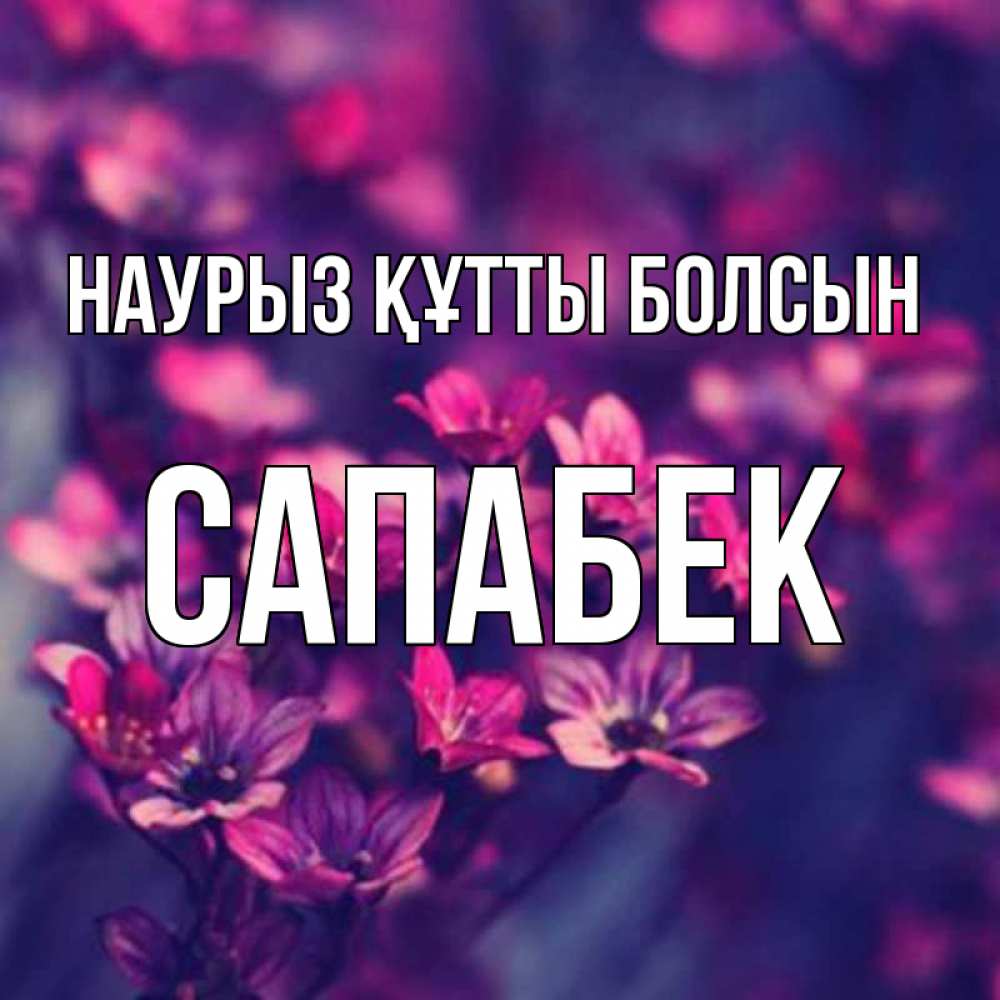 Күн сайын ашық хат с именем, САПАБЕК Наурыз құтты болсын небольшие цветы 1 Онлайн тегін жүктеп алу тілектері бар керемет карта 