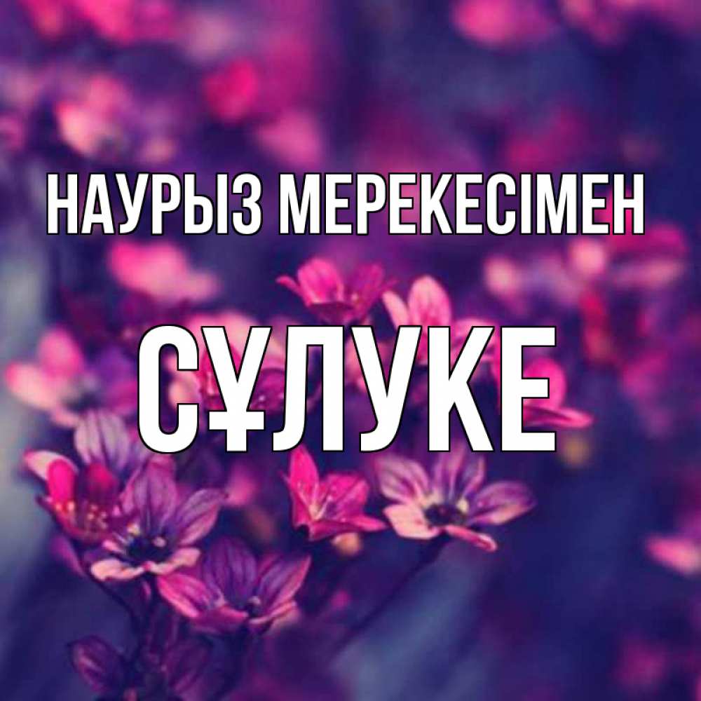 Күн сайын ашық хат с именем, СҰЛУКЕ Наурыз мерекесімен небольшие цветы 1 Онлайн тегін жүктеп алу тілектері бар керемет карта 