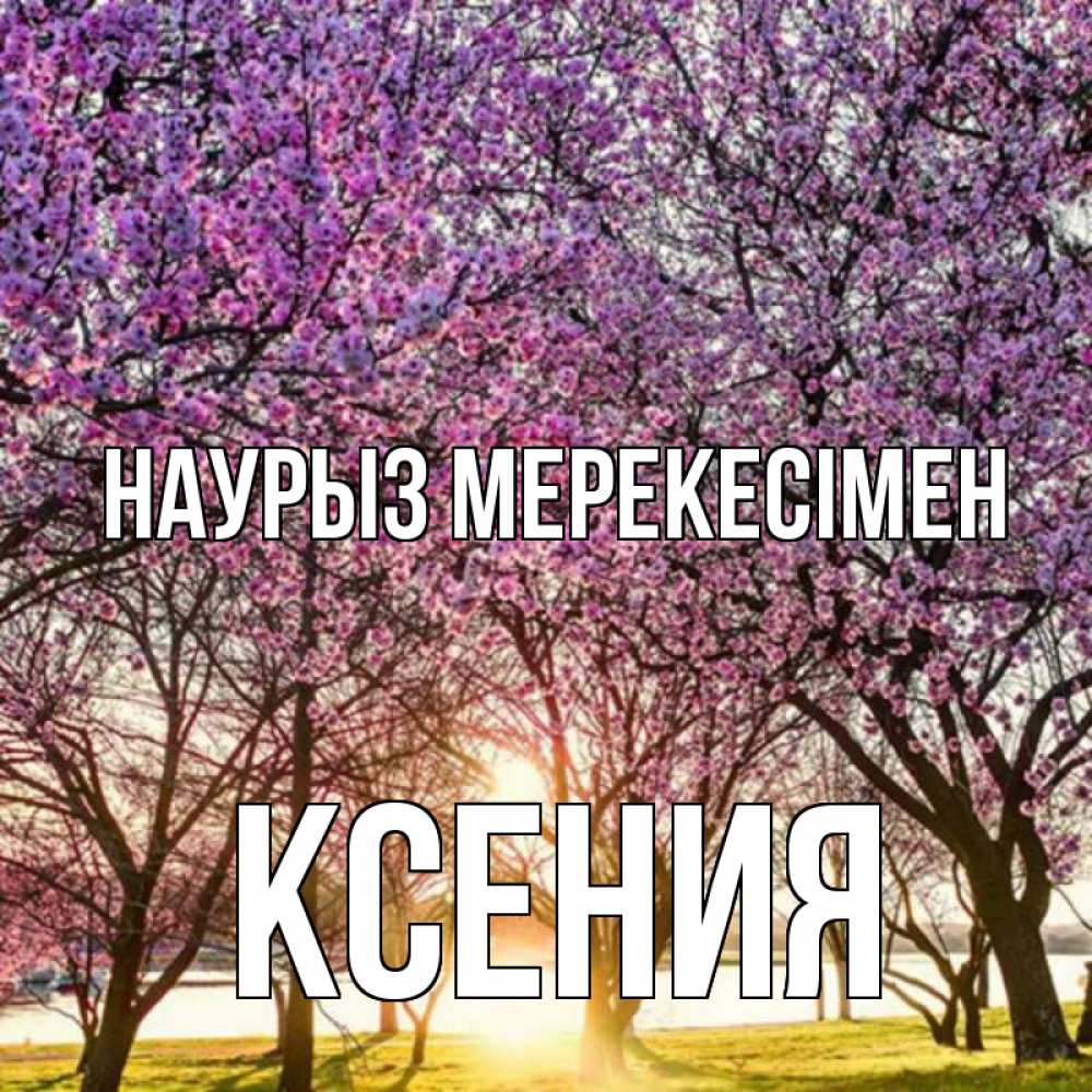 Күн сайын ашық хат с именем, Ксения Наурыз мерекесімен праздник весны наурыз Онлайн тегін жүктеп алу тілектері бар керемет карта 