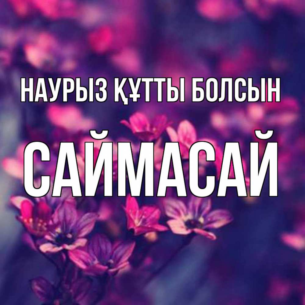 Күн сайын ашық хат с именем, САЙМАСАЙ Наурыз құтты болсын небольшие цветы 1 Онлайн тегін жүктеп алу тілектері бар керемет карта 