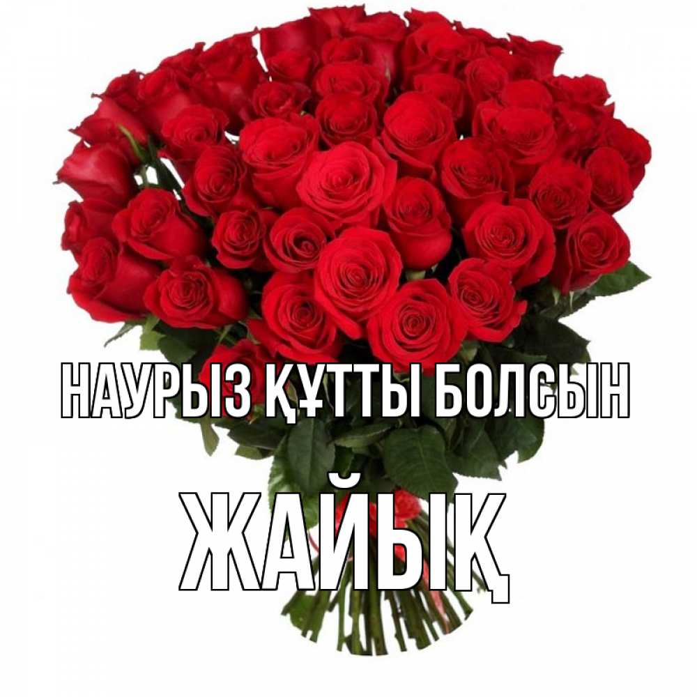 Күн сайын ашық хат с именем, Жайық Наурыз құтты болсын цветы на праздник весны наурыз Онлайн тегін жүктеп алу тілектері бар керемет карта 