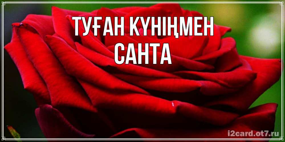 Күн сайын ашық хат с именем, Санта Туған күніңмен розочка очень красивая Онлайн тегін жүктеп алу тілектері бар керемет карта 