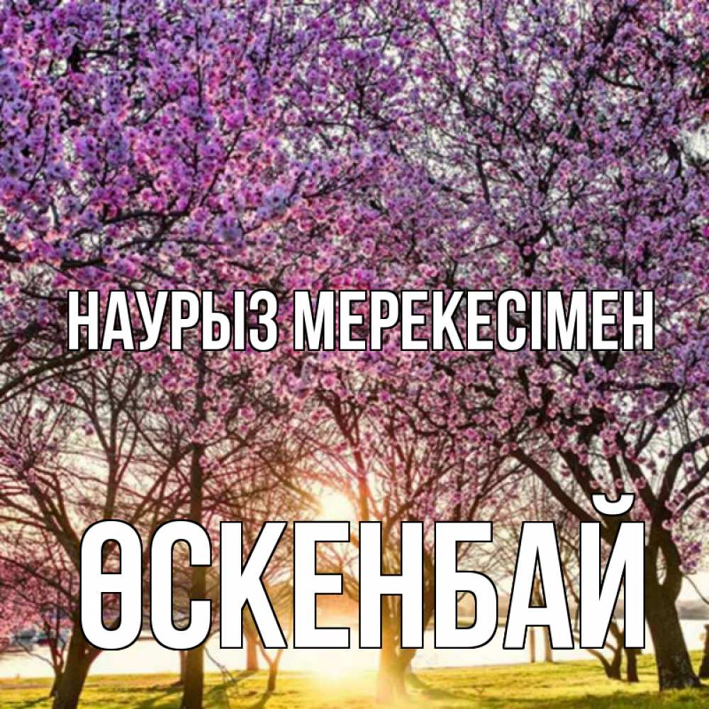 Күн сайын ашық хат с именем, ӨСКЕНБАЙ Наурыз мерекесімен праздник весны наурыз Онлайн тегін жүктеп алу тілектері бар керемет карта 
