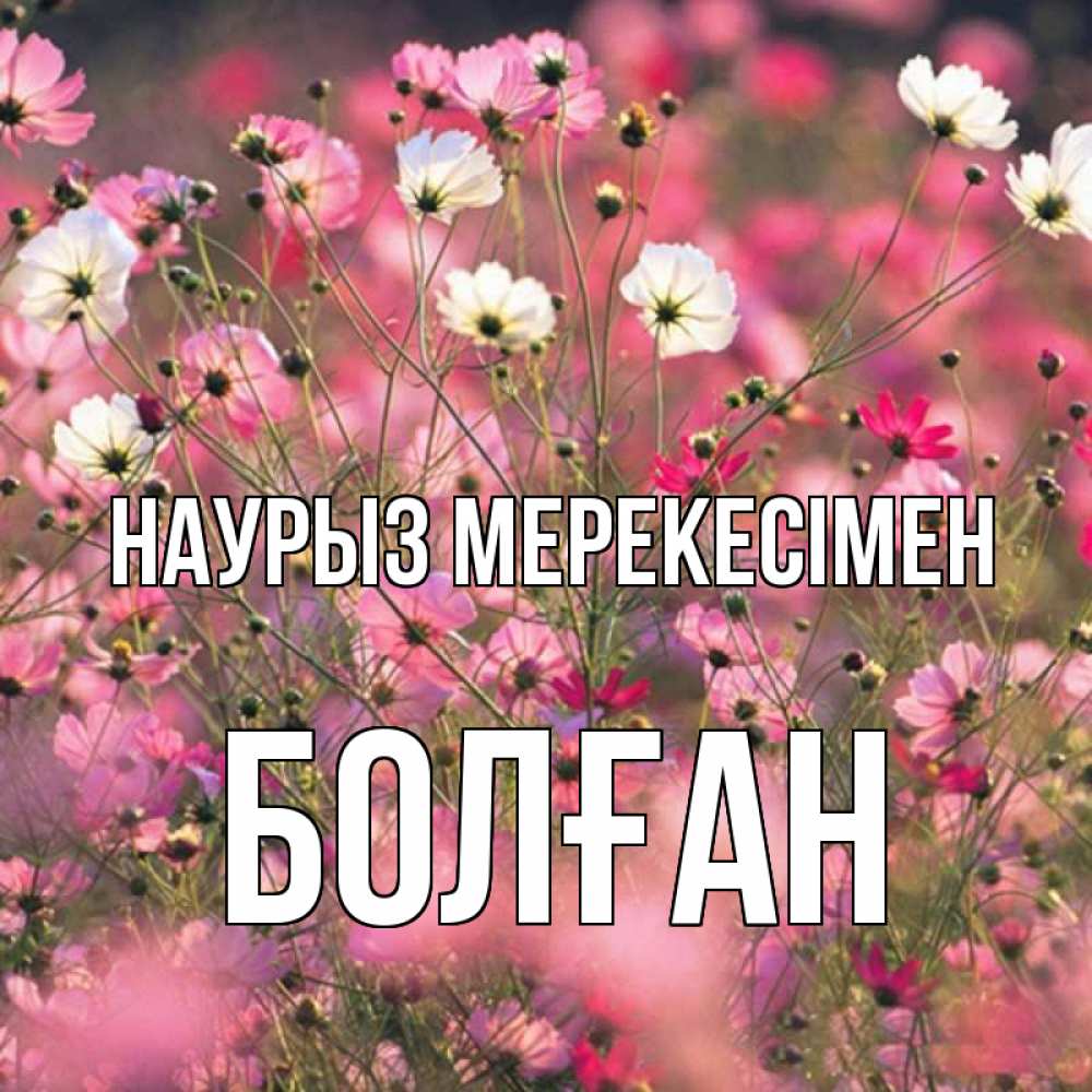 Күн сайын ашық хат с именем, Болған Наурыз мерекесімен красиво 1 Онлайн тегін жүктеп алу тілектері бар керемет карта 