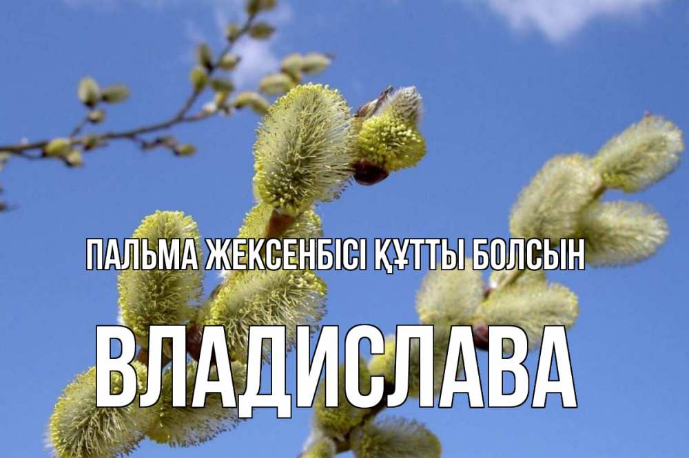 Күн сайын ашық хат с именем, Владислава Пальма жексенбісі құтты болсын верба Онлайн тегін жүктеп алу тілектері бар керемет карта 