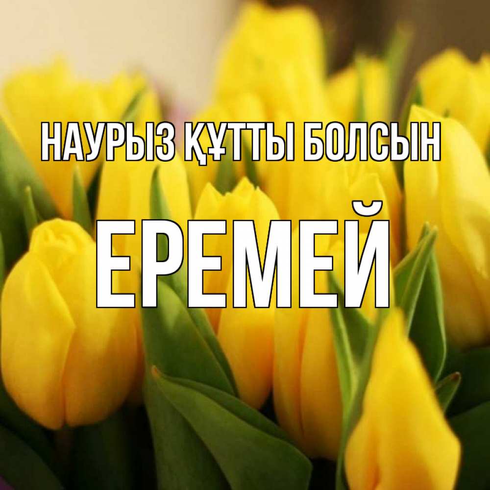 Күн сайын ашық хат с именем, Еремей Наурыз құтты болсын цветы Онлайн тегін жүктеп алу тілектері бар керемет карта 