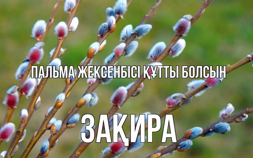 Күн сайын ашық хат с именем, ЗАҚИРА Пальма жексенбісі құтты болсын верба Онлайн тегін жүктеп алу тілектері бар керемет карта 