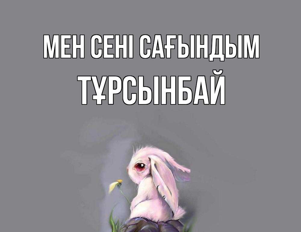 Күн сайын ашық хат с именем, ТҰРСЫНБАЙ Мен сені сағындым заяц Онлайн тегін жүктеп алу тілектері бар керемет карта 