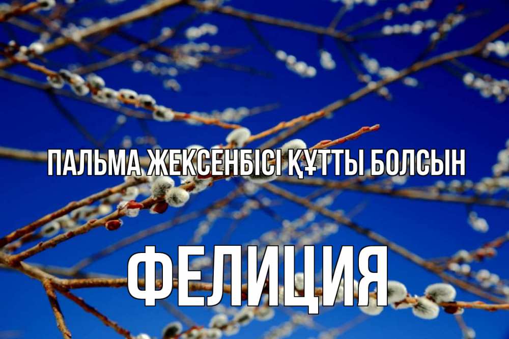 Күн сайын ашық хат с именем, Фелиция Пальма жексенбісі құтты болсын верба Онлайн тегін жүктеп алу тілектері бар керемет карта 