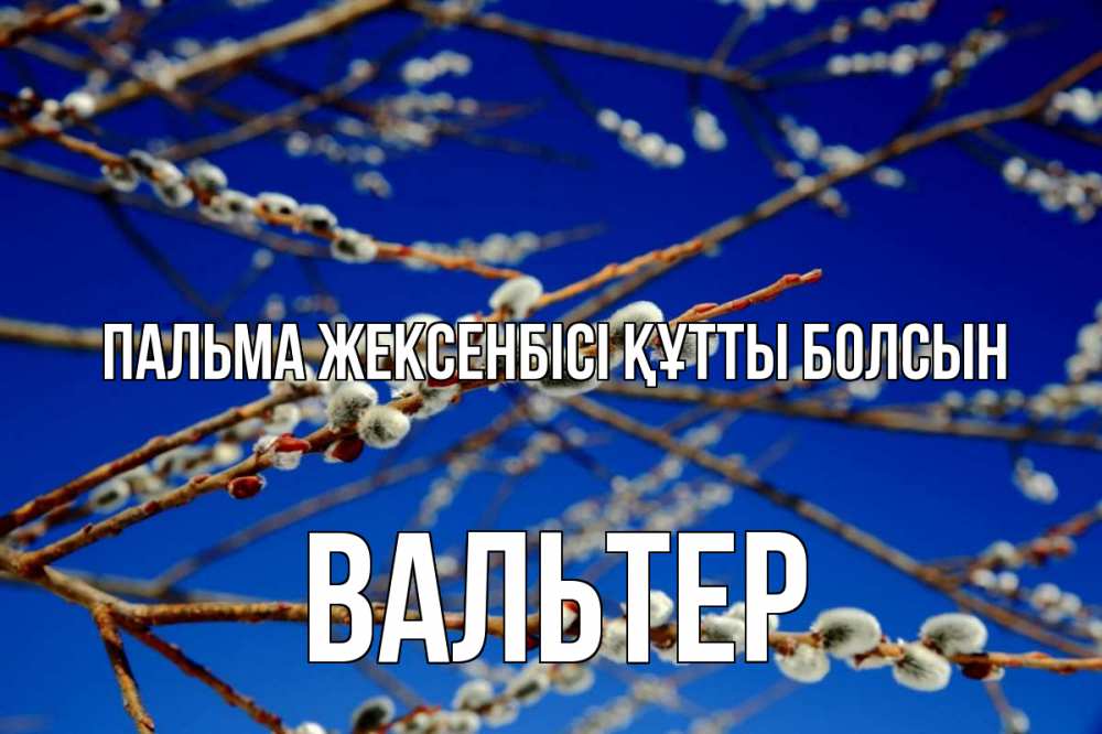 Күн сайын ашық хат с именем, Вальтер Пальма жексенбісі құтты болсын верба Онлайн тегін жүктеп алу тілектері бар керемет карта 