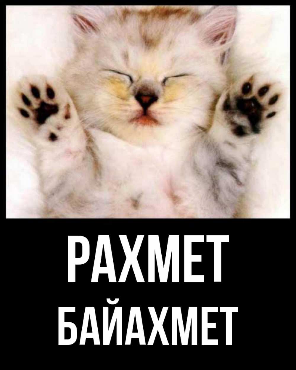 Күн сайын ашық хат с именем, Байахмет рахмет маленький котенок Онлайн тегін жүктеп алу тілектері бар керемет карта 
