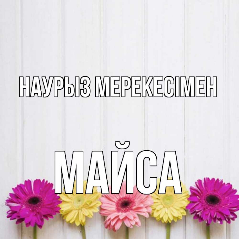 Күн сайын ашық хат с именем, МАЙСА Наурыз мерекесімен женщинам 1 Онлайн тегін жүктеп алу тілектері бар керемет карта 