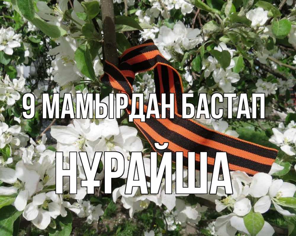 Күн сайын ашық хат с именем, НҰРАЙША 9 мамырдан бастап 9 мая Онлайн тегін жүктеп алу тілектері бар керемет карта 